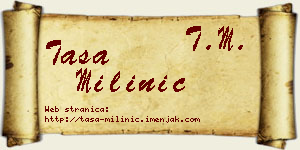 Tasa Milinić vizit kartica
